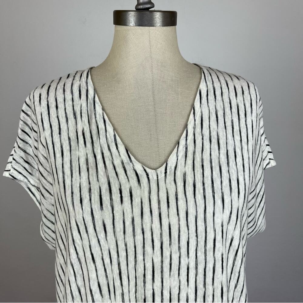 Eileen Fisher Painterly Organic Linen Tunic Top - Picture 3 of 7